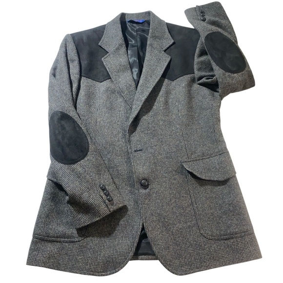 Pendleton Gray Blazer with Tailored Fit and Elbow Patches - Picture 2 of 13